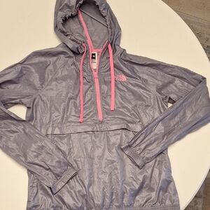 The North Face Gray Jacket with Pink Accents